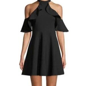 Alice + Olivia Roseline Women Black Cold Shoulder Romper 2 Whimsygoth LBD